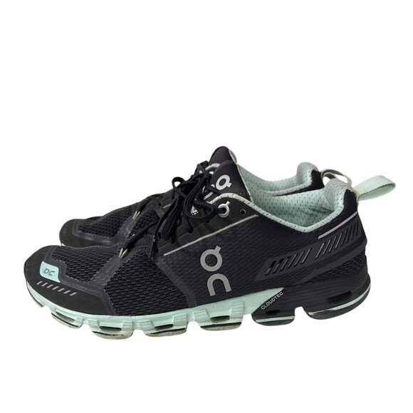On Running Cloudflyer Women's Black & Mint Running Shoes Size 9.5 - Picture 4 of 10